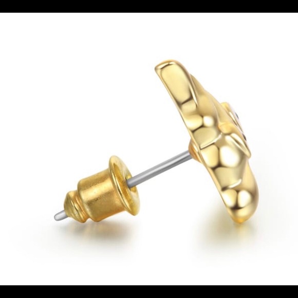 18K Gold Pile Of Poop Emoji Earrings - Picture 3 of 5